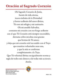 Tarjeta de oración del Sagrado Corazón