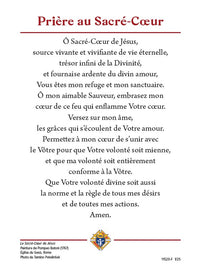 Tarjeta de oración del Sagrado Corazón