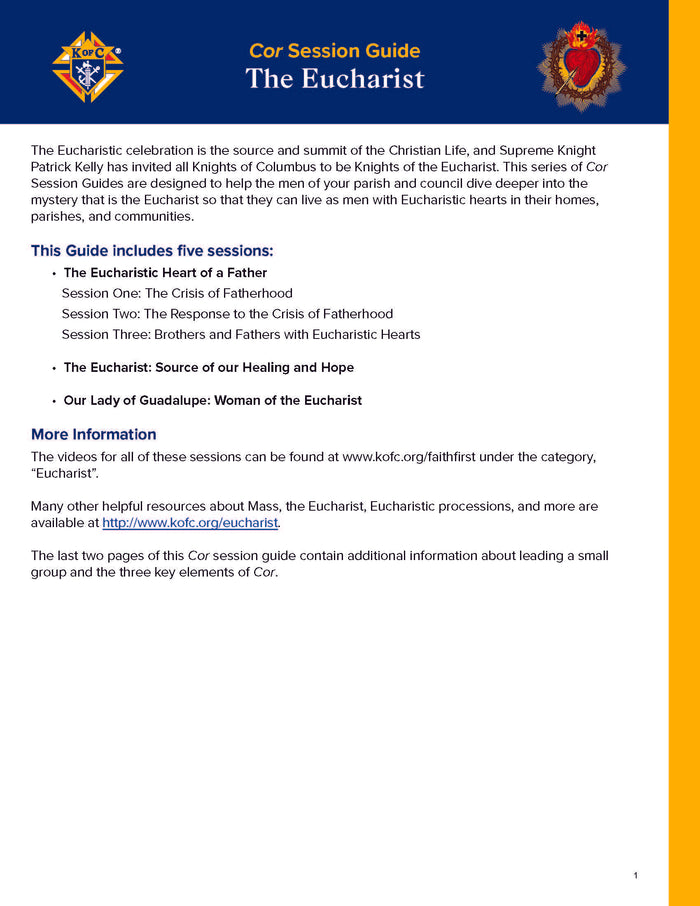 The Eucharist Cor Session Guide