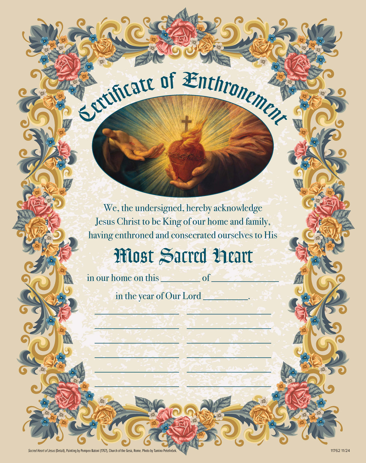 Certificado de Entronización en el Hogar