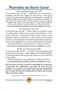 Novena to Sacred Heart Prayer Card
