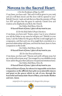 Novena to Sacred Heart Prayer Card