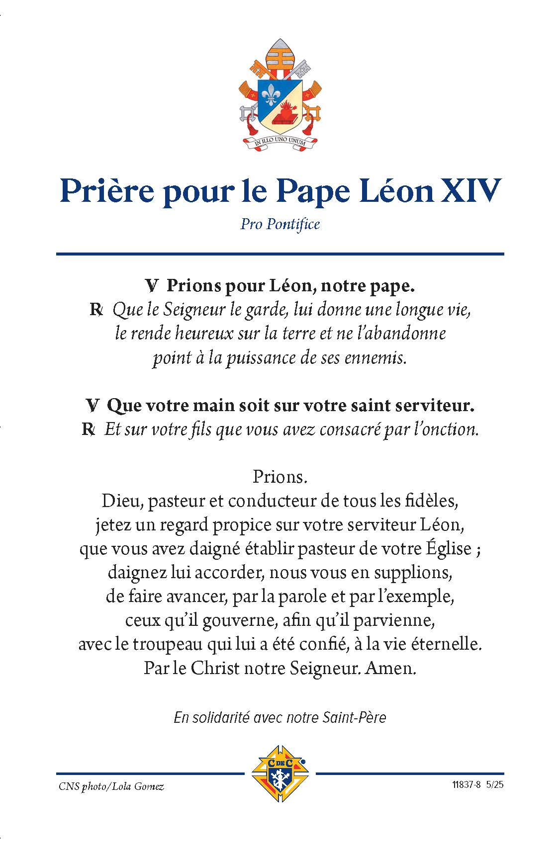 Prayer for Pope Leo XIV