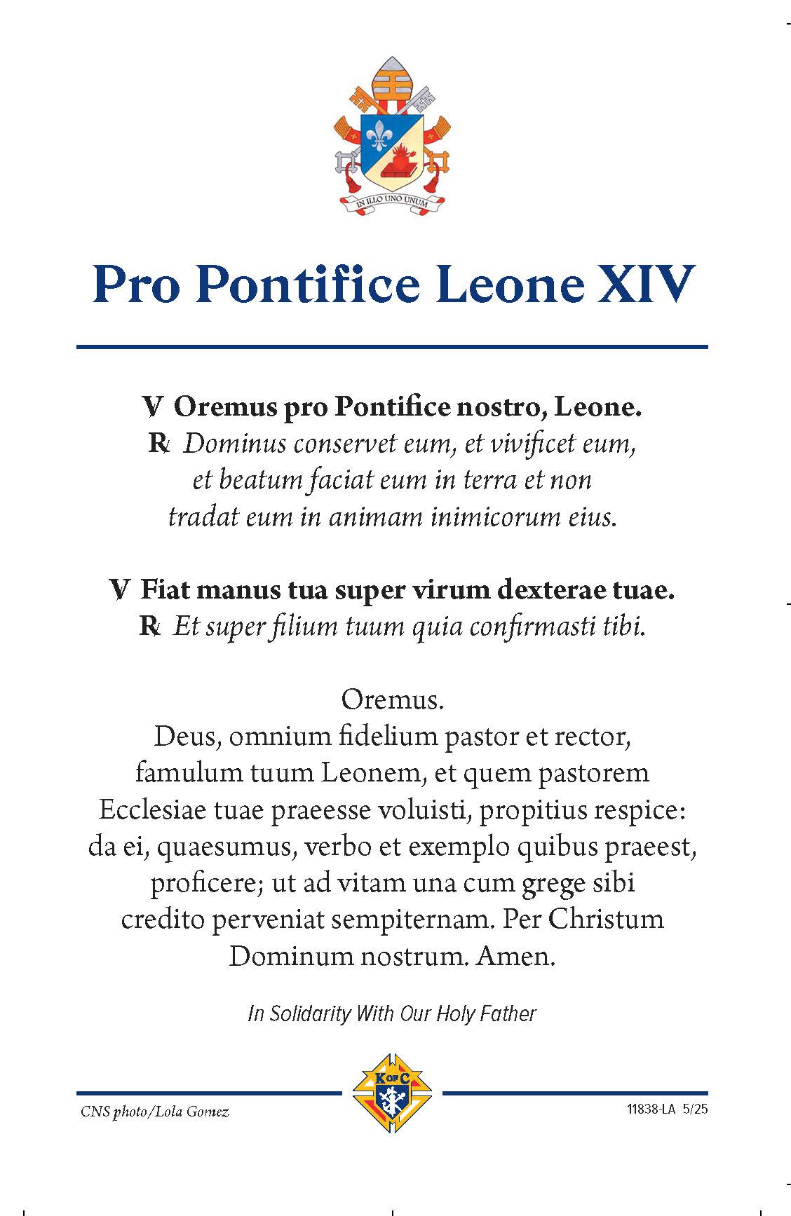 Prayer for Pope Leo XIV