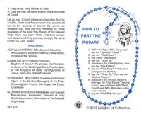 Tarjeta de Oración: Cómo rezar el Rosario