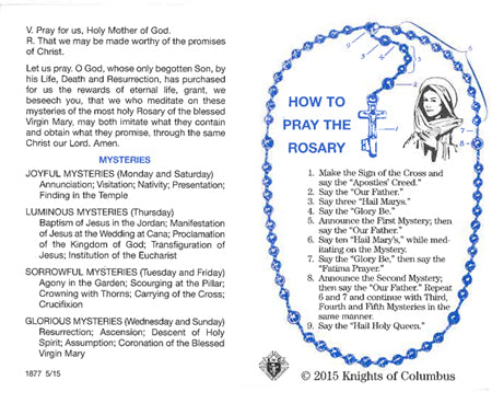 Prayer Card: How to Pray the Rosary