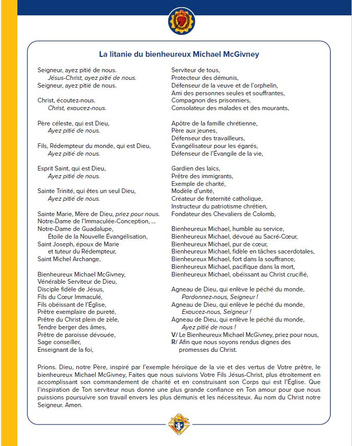 Guía de sesiones de McGivney Cor