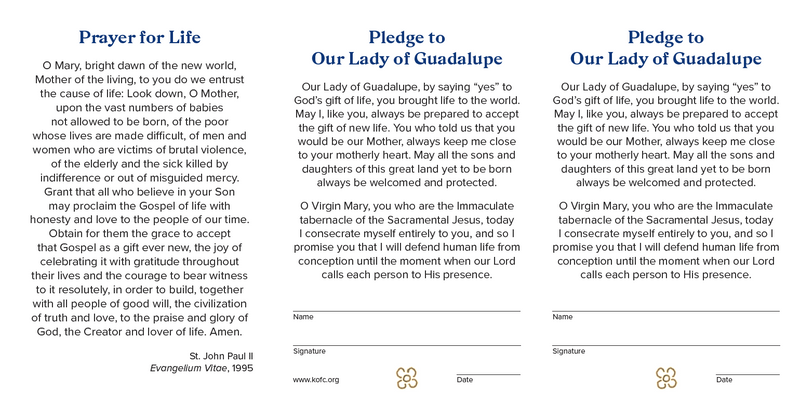 Lady of Guadalupe Pledge Card