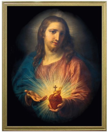 Imagen enmarcada del Sagrado Corazón