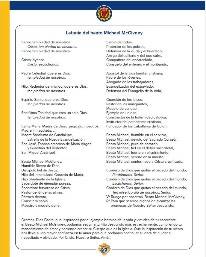 Guía de sesiones de McGivney Cor