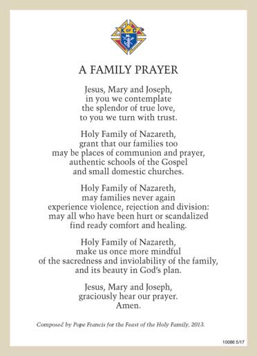 Une prière en famille