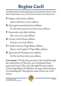 Carte de prière Regina Caeli