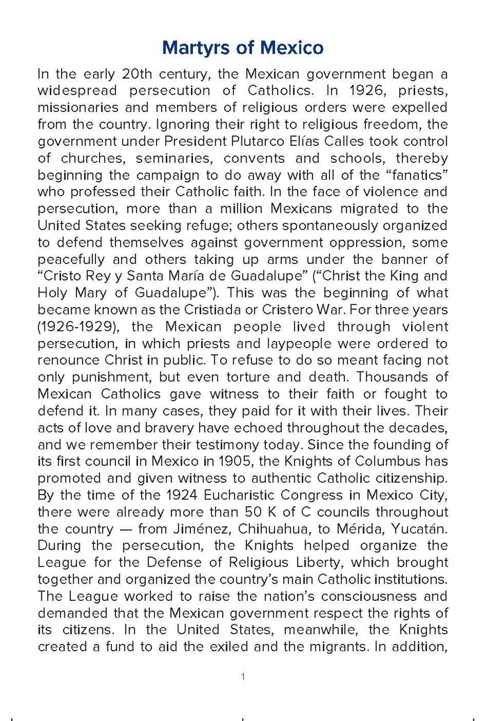 ¡Viva Cristo Rey! – Novena Booklet – English