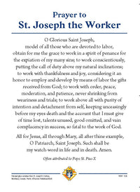 The Dignity of Work: St. Joseph the Worker Prayer Cards