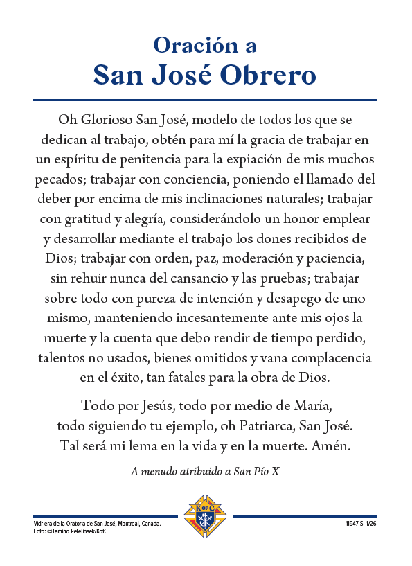 The Dignity of Work: St. Joseph the Worker Prayer Cards