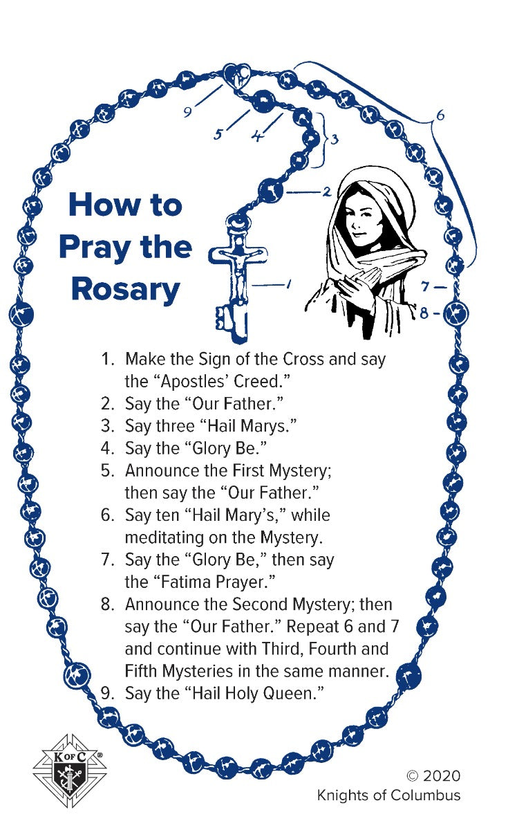 Prayer Card How to Pray the Rosary