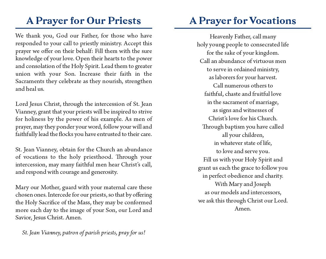 Saint Jean Marie Vianney Bi-Fold